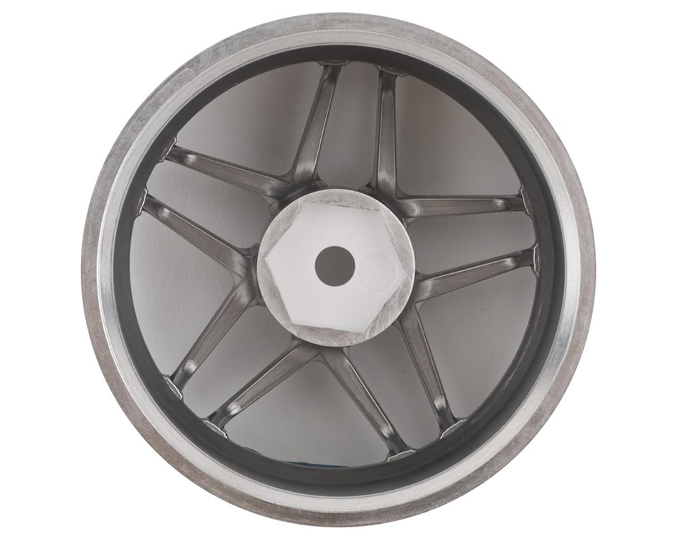 Topline Blitz BRW03 5-Split Spoke Drift Wheels (Matte Chrome) (2) (6mm  Offset) w/12mm Hex