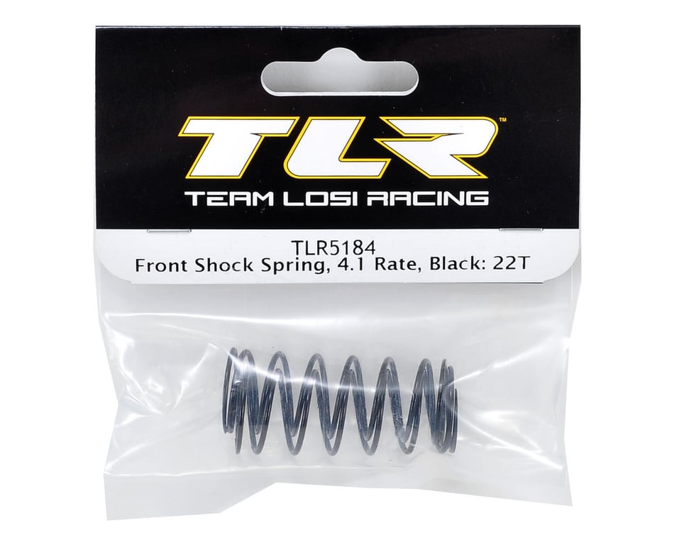 Team Losi Racing Front Shock Spring Set (Black - 4.1 Rate) (2) [TLR5184] -  AMain Hobbies
