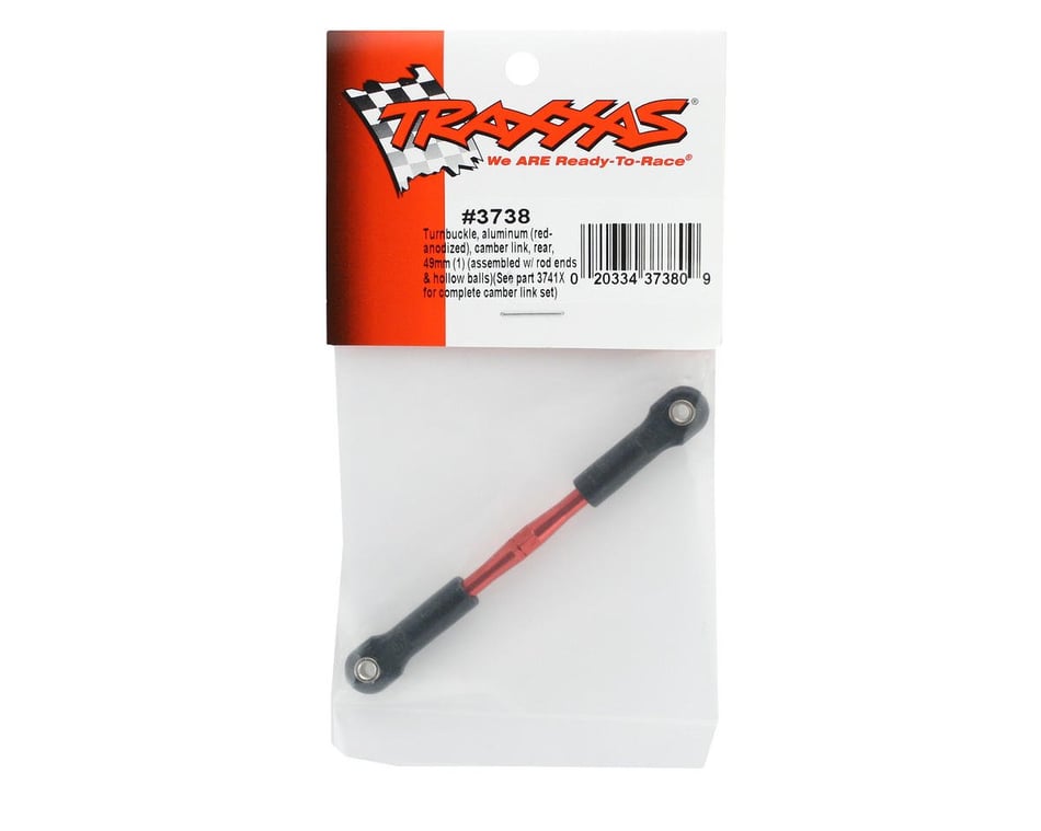 Red 1 Traxxas 3738 Turnbuckle Camber Link 49mm 