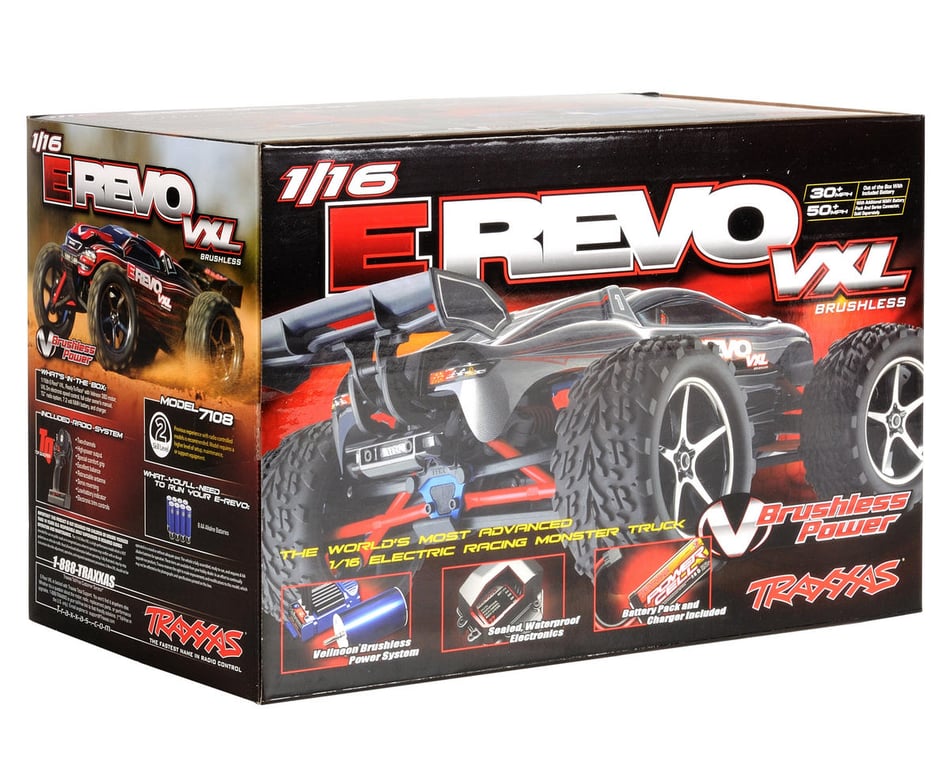 Traxxas 1/16 E-Revo VXL 4WD Brushless Truck (w/Battery & Wall Charger)  [TRA7108] - AMain Hobbies