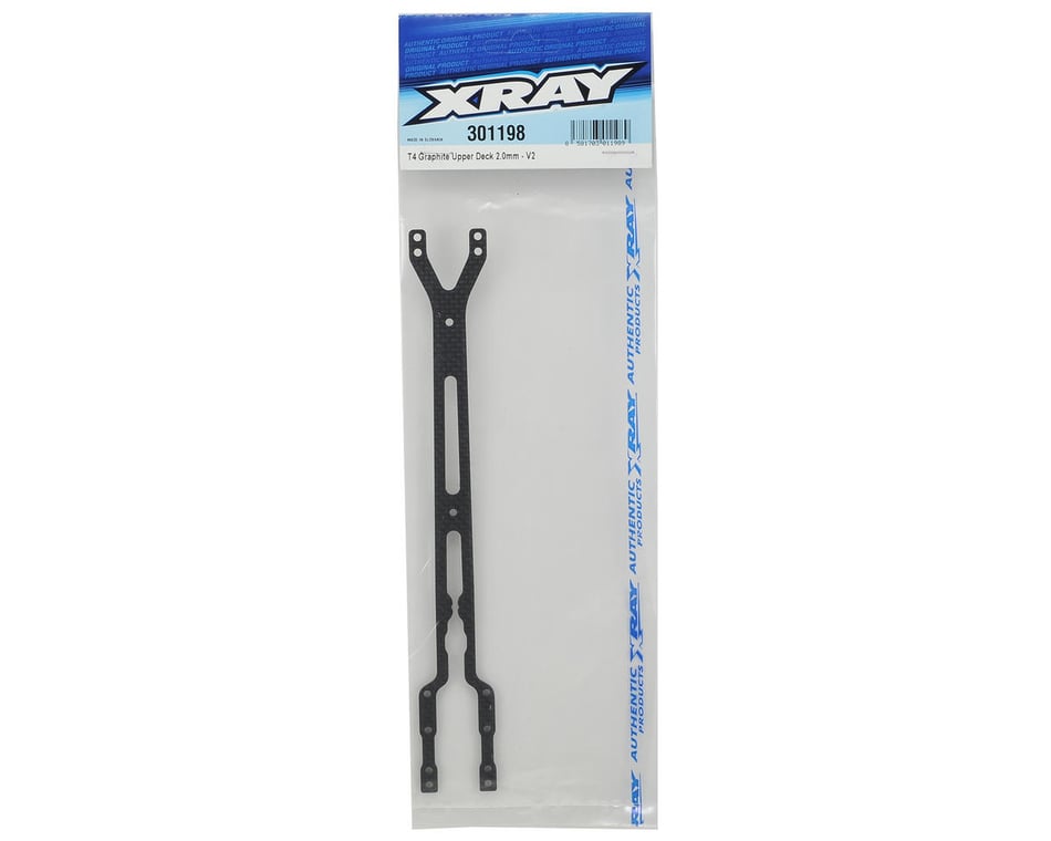 XRAY T4 V2 2.0mm Graphite Upper Deck