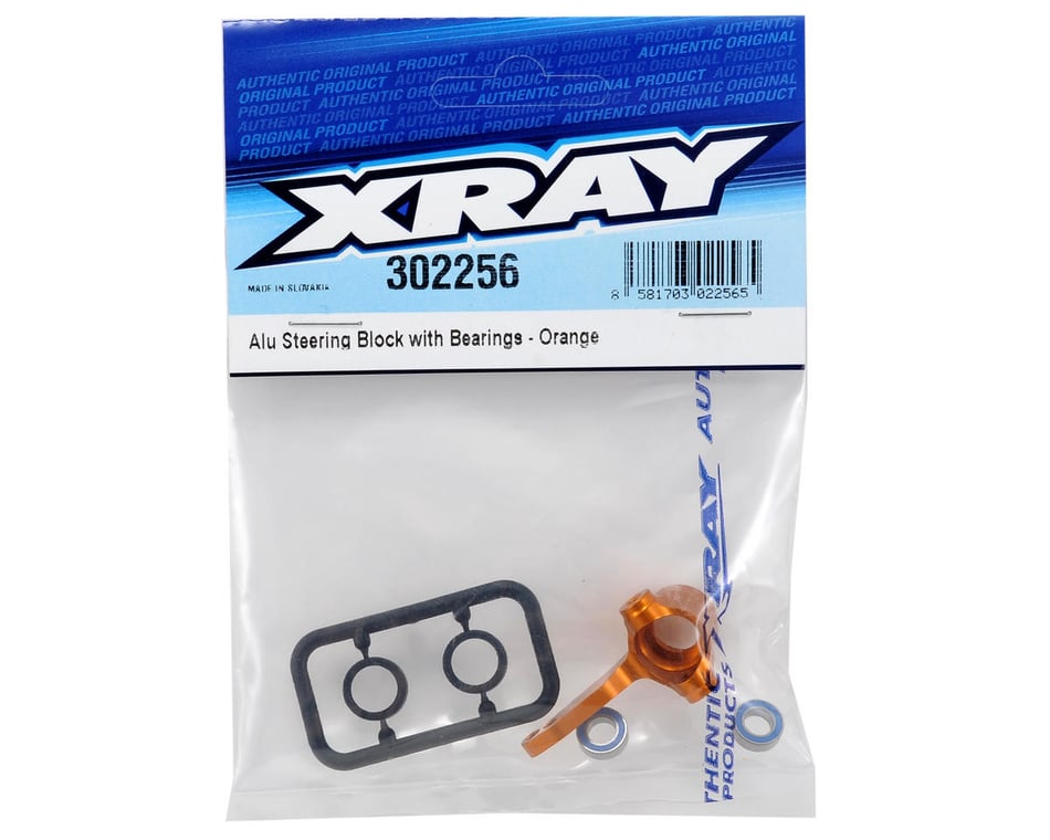 XRAY #302256 Aluminum Steering Block with Bearing Orange T3 T4 T4F XRA302256 