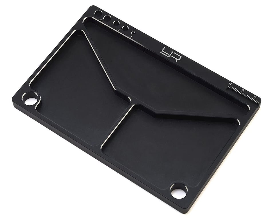 Yeah Racing Aluminum Parts Tray 14.5 X 9.5 X 0.9 cm Black