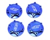 Image 1 for JConcepts Fin 17mm 1/8th Serrated Light Weight Wheel Nut (Blue) (4)