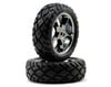 Image 1 for Traxxas Anaconda Front Tires w/Tracer 2.2" Wheels (2) (Black Chrome) (Standard)