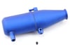 Image 1 for Traxxas Revo Tuned pipe, aluminum, blue anodized (dual chamber with pressure fitting)/ 4mm GS