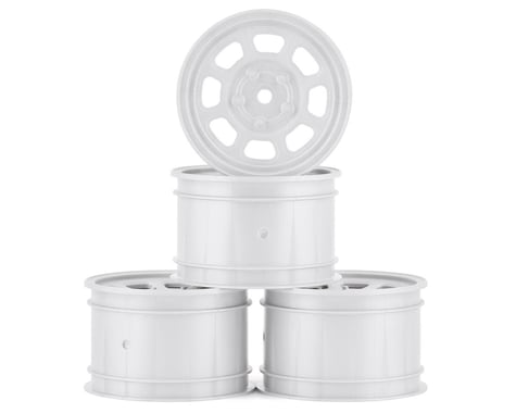 DE Racing Speedway Rear Wheels (White) (4) (Custom Works/B6)