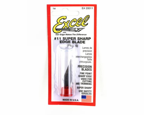 Excel No. 11 Blades for Exacto/Racer's Edge style hobby knives (5)