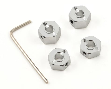 ST Racing Concepts 12mm Aluminum "Lock Pin Style" Wheel Hex Set (Silver) (4)