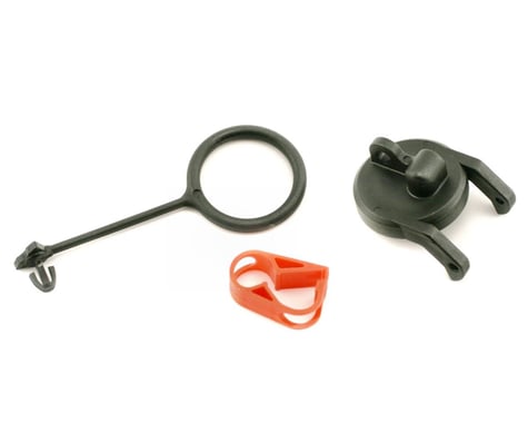 Traxxas Revo Pull ring, fuel tank cap (1)/ engine shut-off clamp (1)