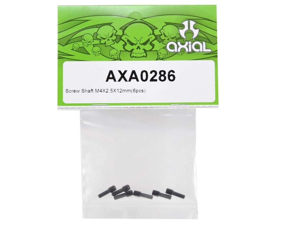 6-Piece 4x2.5x12mm Axial AXA0286 Screw Shaft 