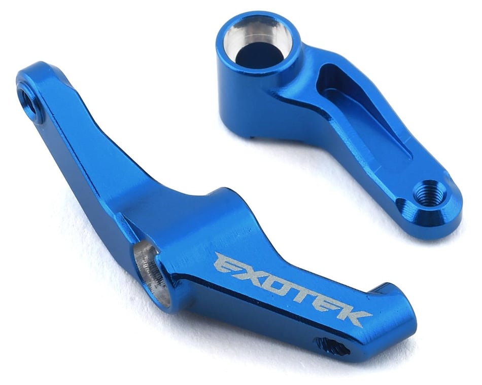 Exotek DR10 Aluminum HD Steering Crank Set (Blue) EXO1972
