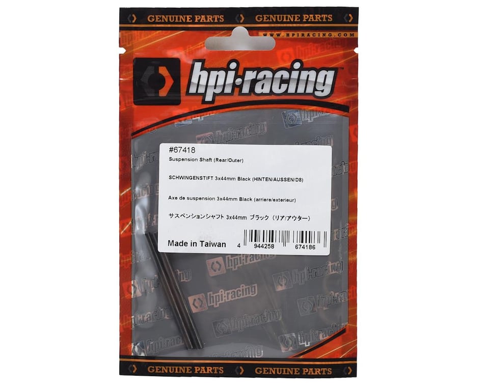 HPI Racing Black Suspension Shaft 3X44mm Rear/Outer Vorza Flu-HPI67418 