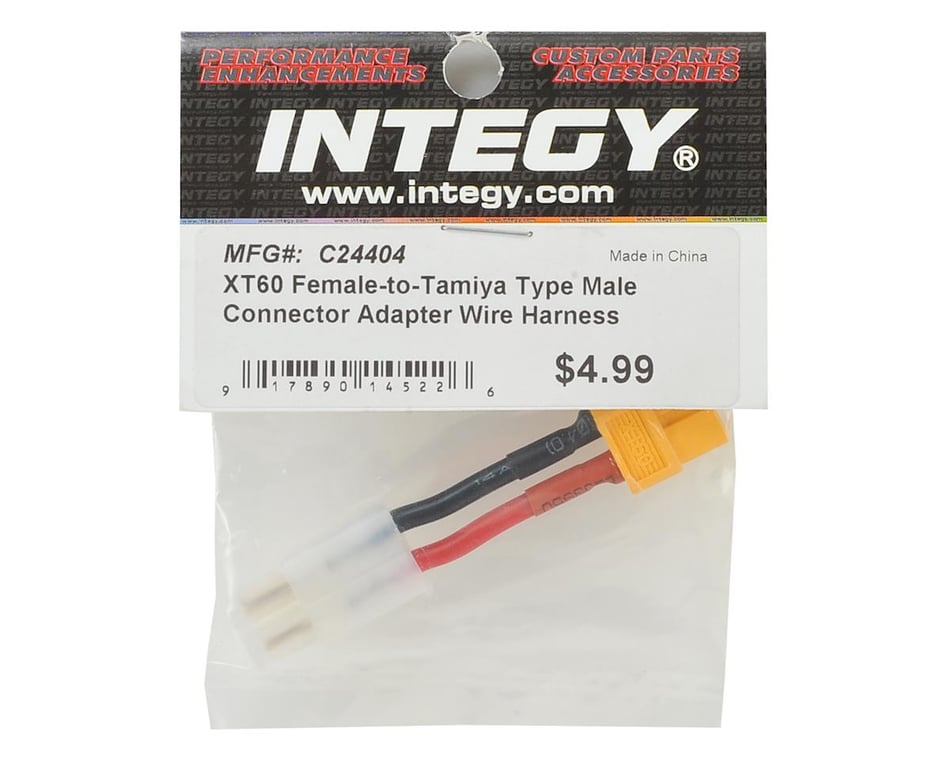 Integy XT60 Male-To-Tam Female Conn Adapter Wire Harness  intc24403