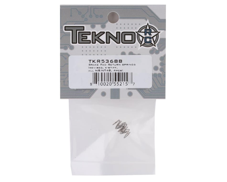 Brake Pad Return springs revised, x-stiff, all NB//NT48, 4pcs Tekno TKR5368B