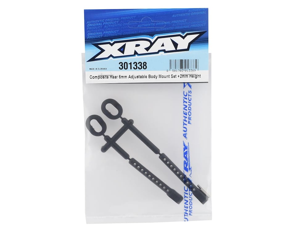 XRAY Composite Rear 6mm Adjustable Body Mount Set 2mm Height XRA301338 for sale online