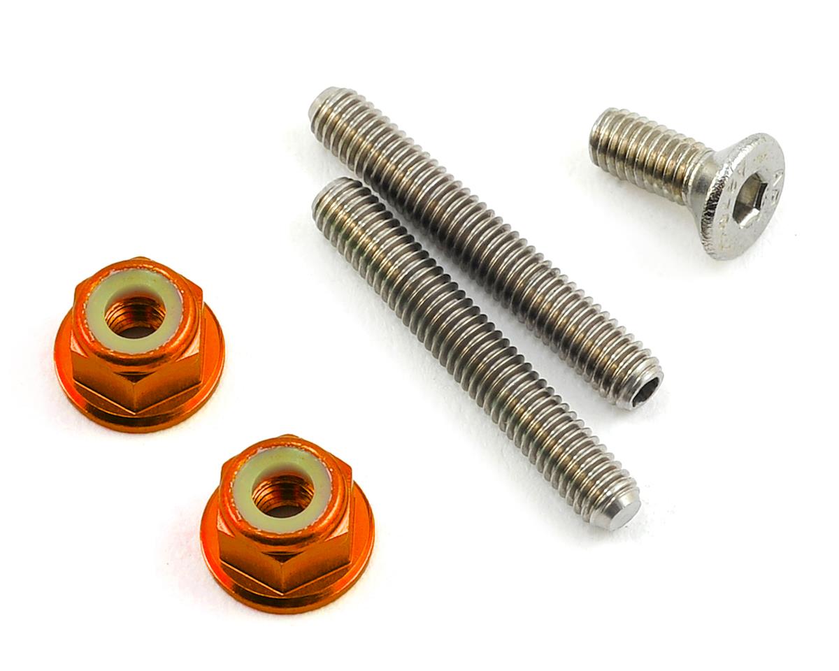 175RC Titanium Lower Arm Stud Kit (Orange)