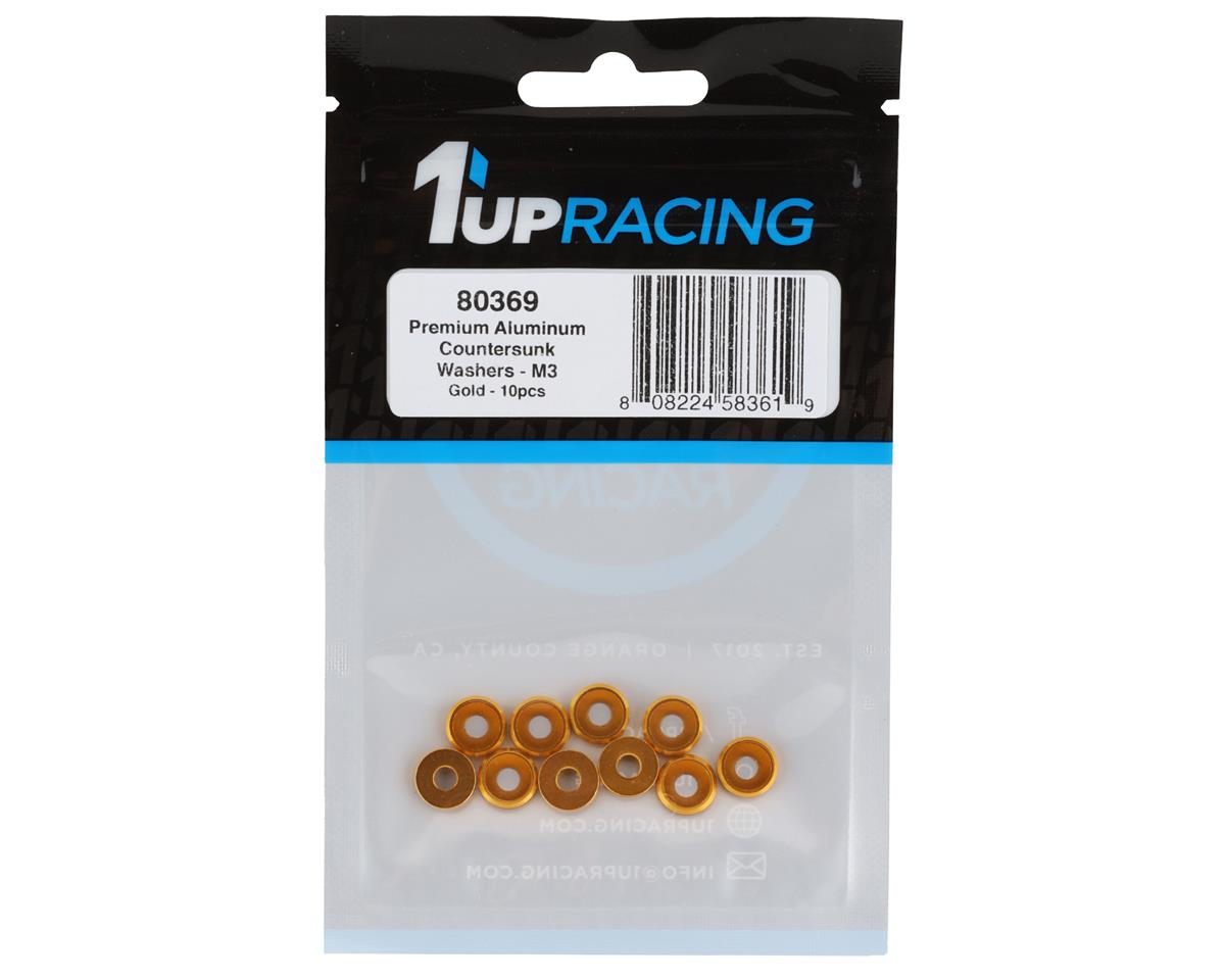 1UP Racing 3mm Countersunk Washers (Gold) (10) [1UP80369] - AMain Hobbies