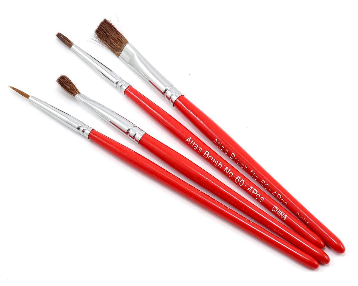 Atlas Brush Red Sable Round & Flat Brush Set (4) [ABS60-4PS] - AMain ...