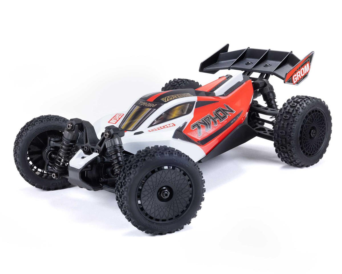 Arrma Typhon Grom MEGA 4WD 380 Brushed 1/18 Buggy RTR (Red/White)