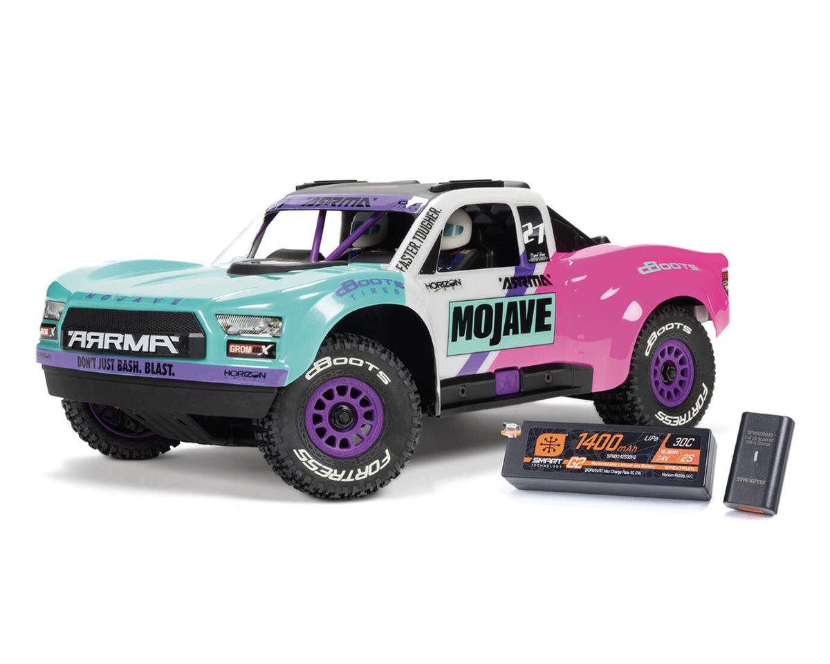 Arrma Mojave Grom 223S BLX 1/18 Brushless RTR 4WD Desert Truck (Teal) w/SLT2 2.4GHz Radio, DSC, Battery & Charger