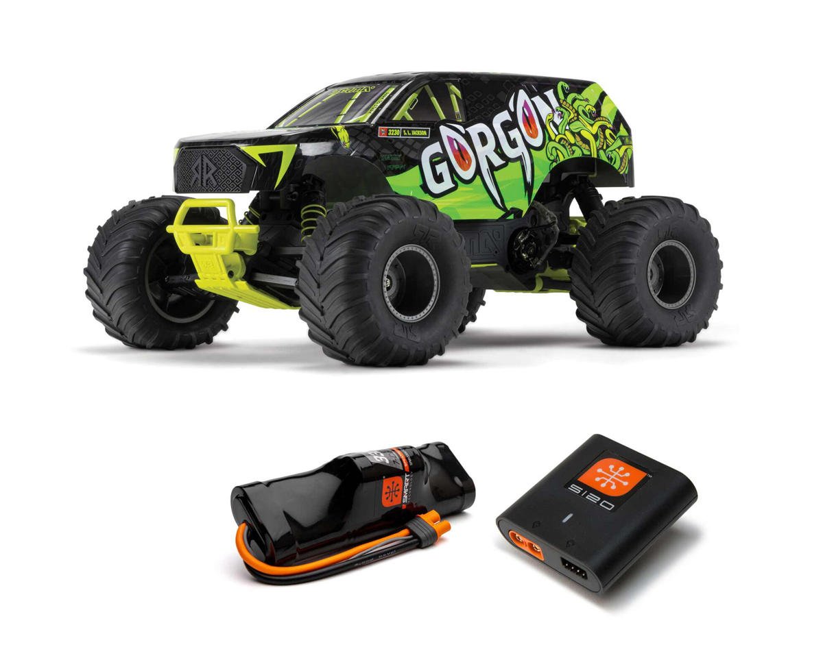 Arrma Gorgon 4X2 MEGA 550 Brushed 1/10 Monster Truck RTR (Yellow)