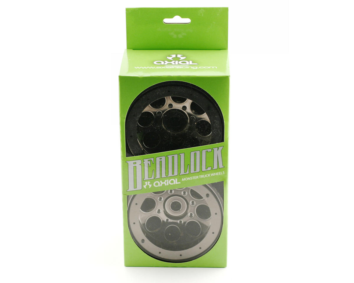 Axial 8 Hole Beadlock Monster Truck Wheel (2) (Black Chrome) [AXI8017 ...