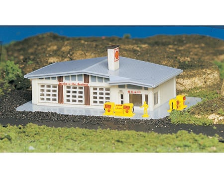 Plasticville Gas Station Upper Sign Piece Back  O-S Scale 
