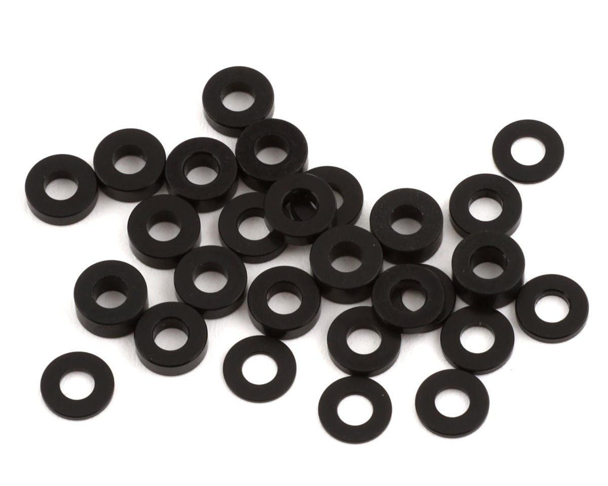 Team Brood 3x6.5mm 7075 Aluminum Ball Stud Washer Full Kit (Black) (28 ...