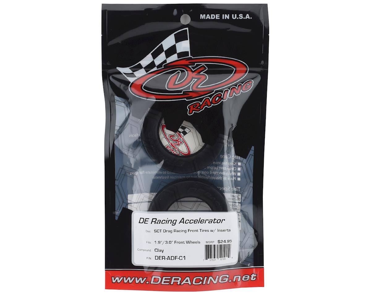 DE Racing Accelerator Drag Racing Front Tires w/Inserts (Clay)