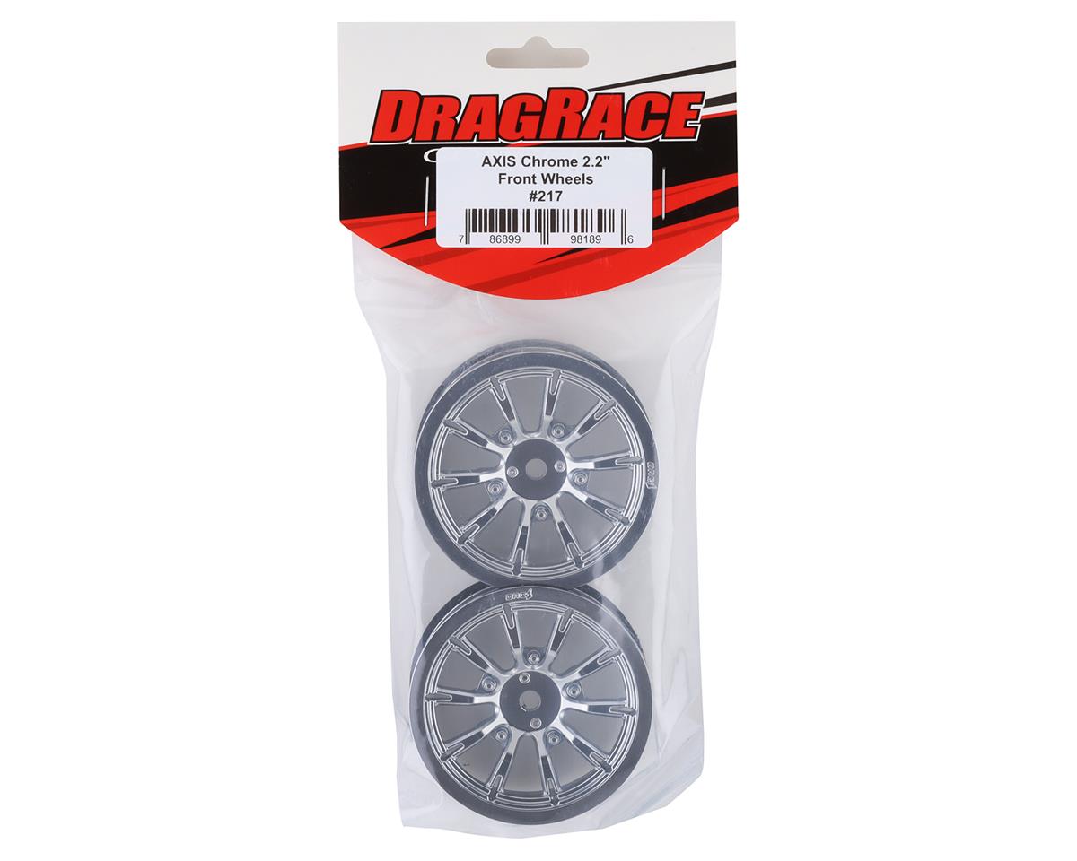 DragRace Concepts AXIS 2.2″ Drag Racing Front Wheels w/12mm Hex (Chrome) (2)