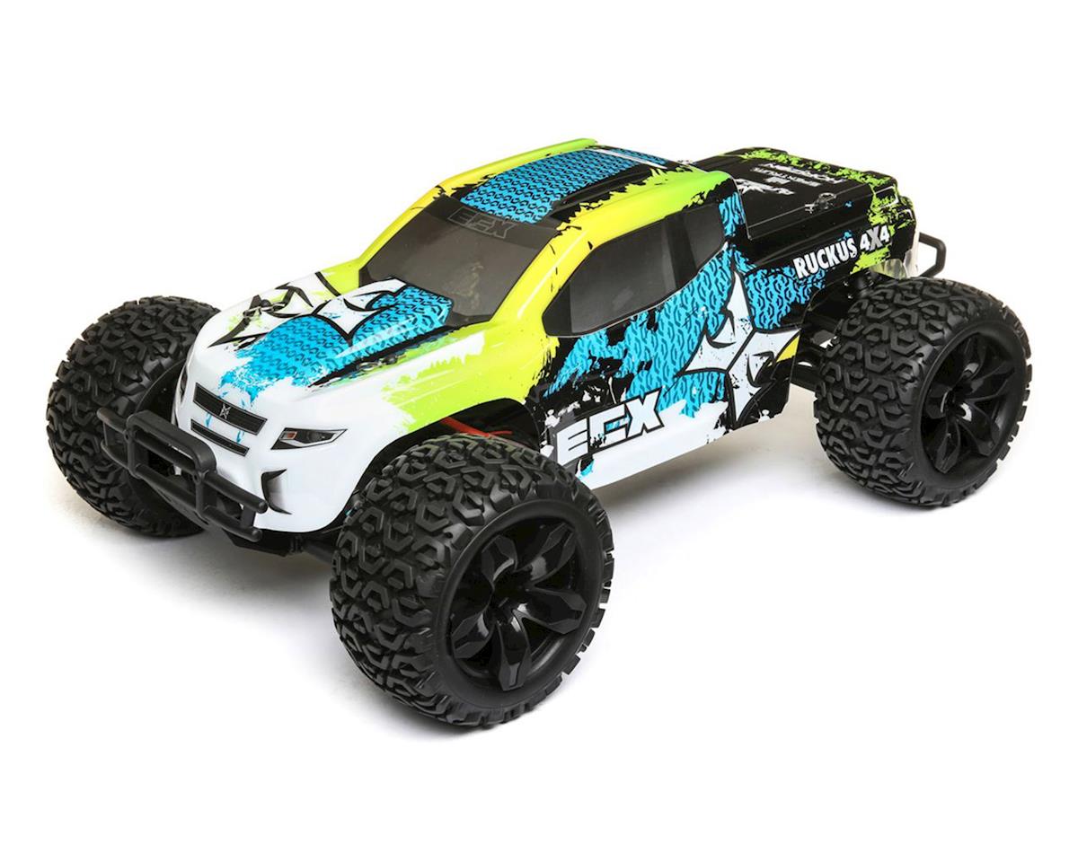 ECX Ruckus 1/10 4WD RTR Electric Monster Truck (Green/Blue) [ECX03242T2 ...