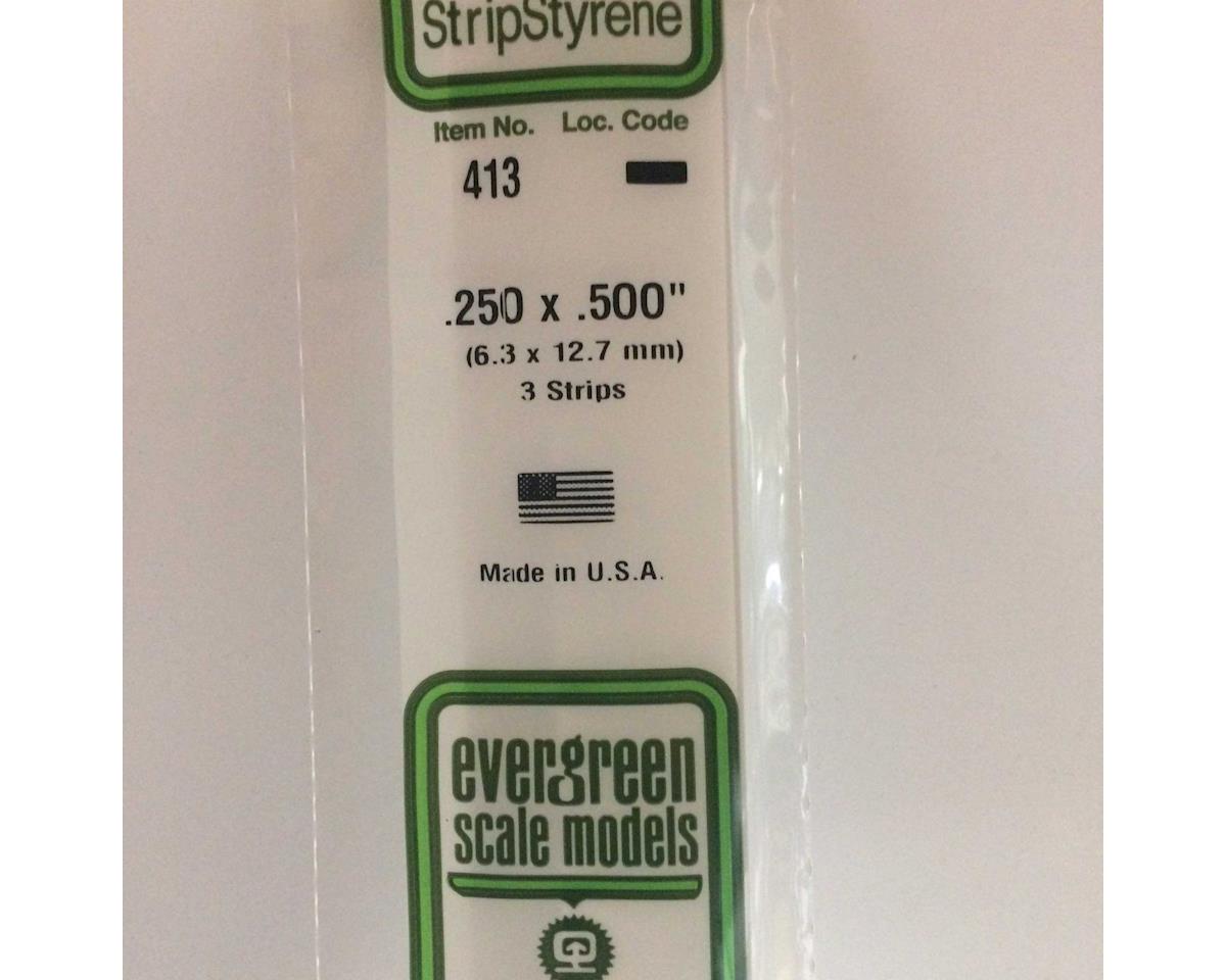 3 Evergreen EVG413 24" Strip Pack .250x.500