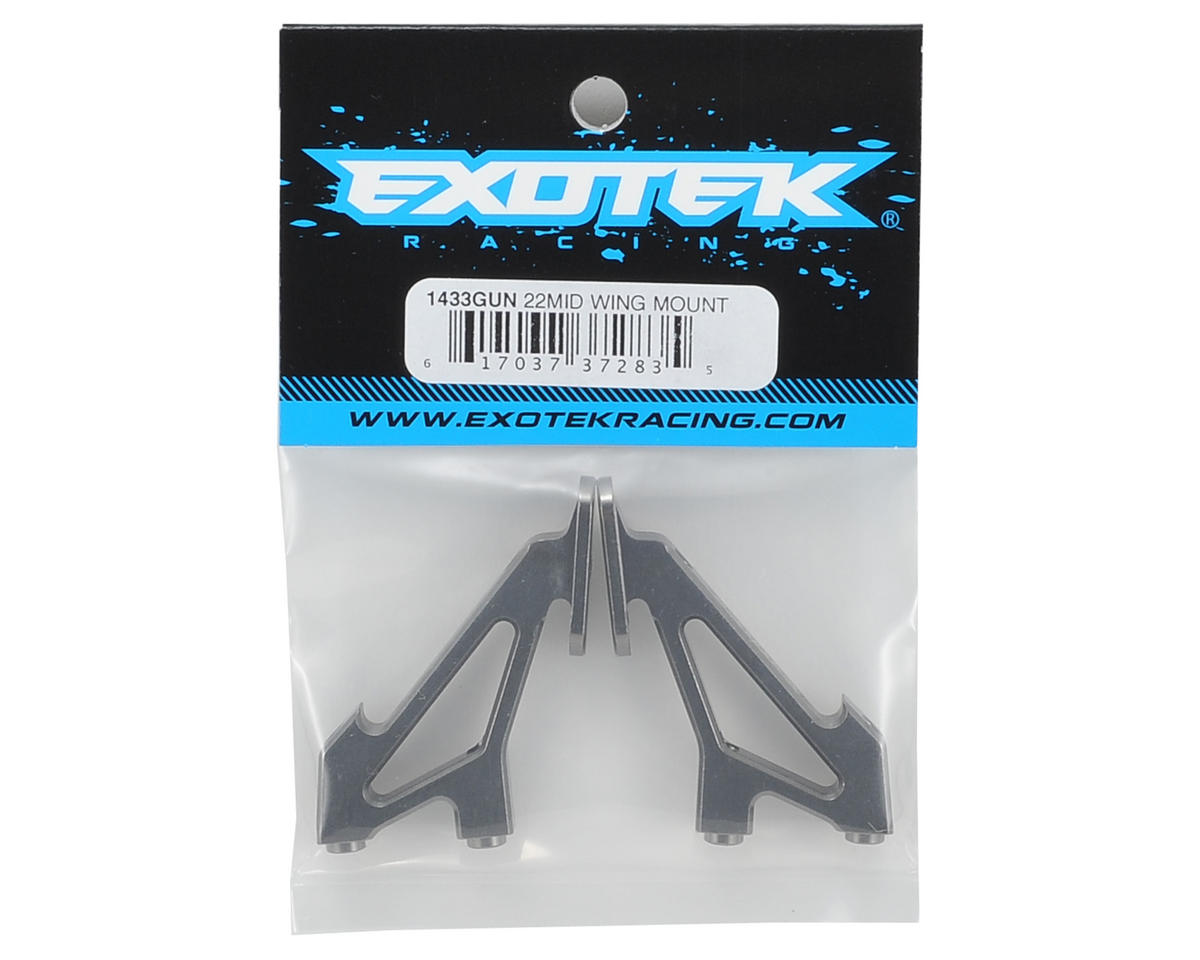 Exotek Tlr Aluminum Mid Wing Mount Set Gun Metal Exo Gun