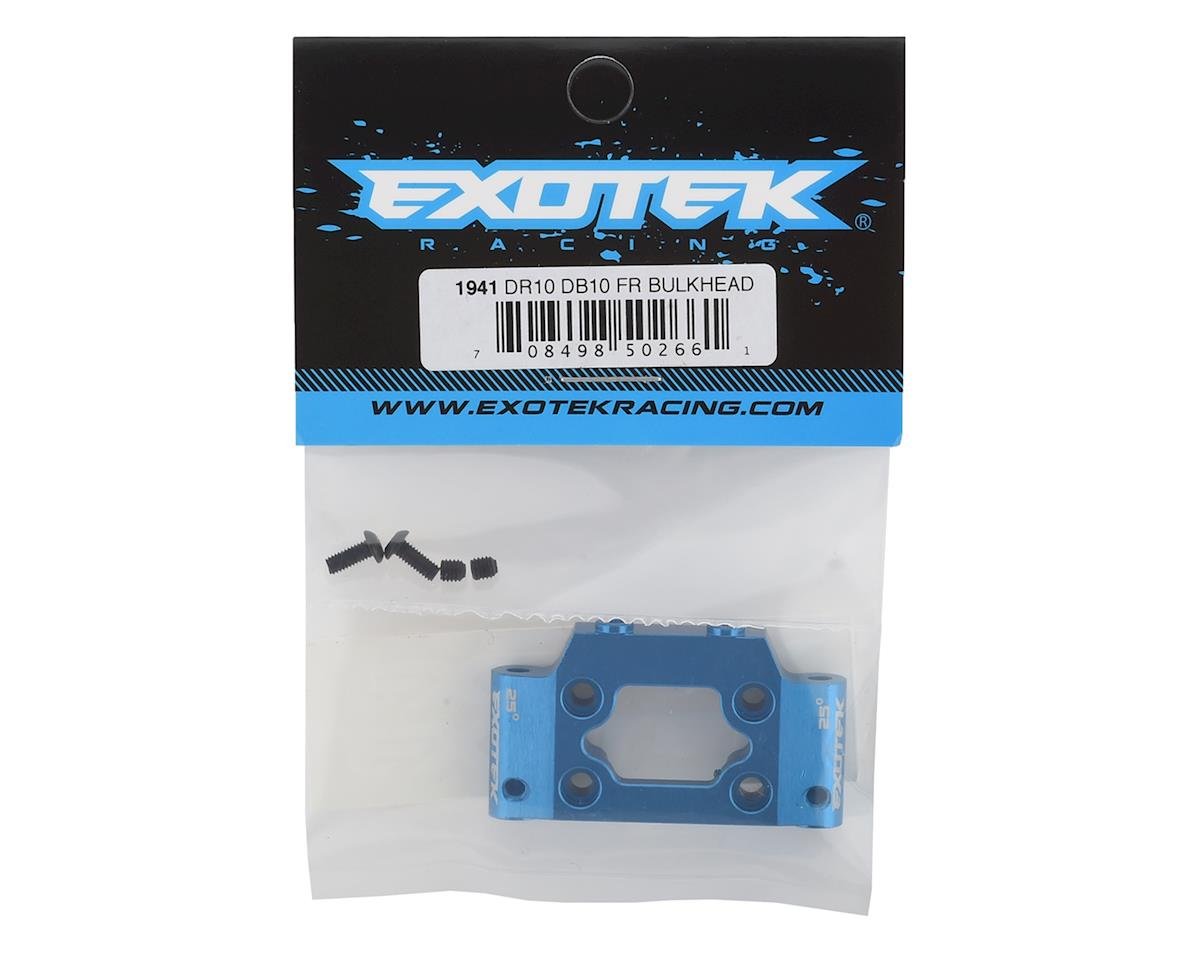 Exotek Dr Aluminum Hd Front Bulkhead Blue Exo Amain Hobbies