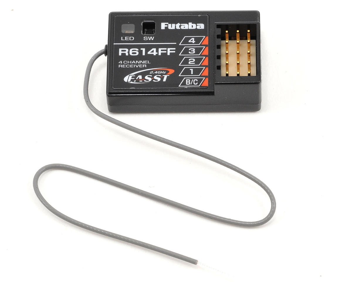 Futaba R614FF 2.4Ghz FASST 4-Channel Receiver (4PK/4PKS) [FUTL7633 ...