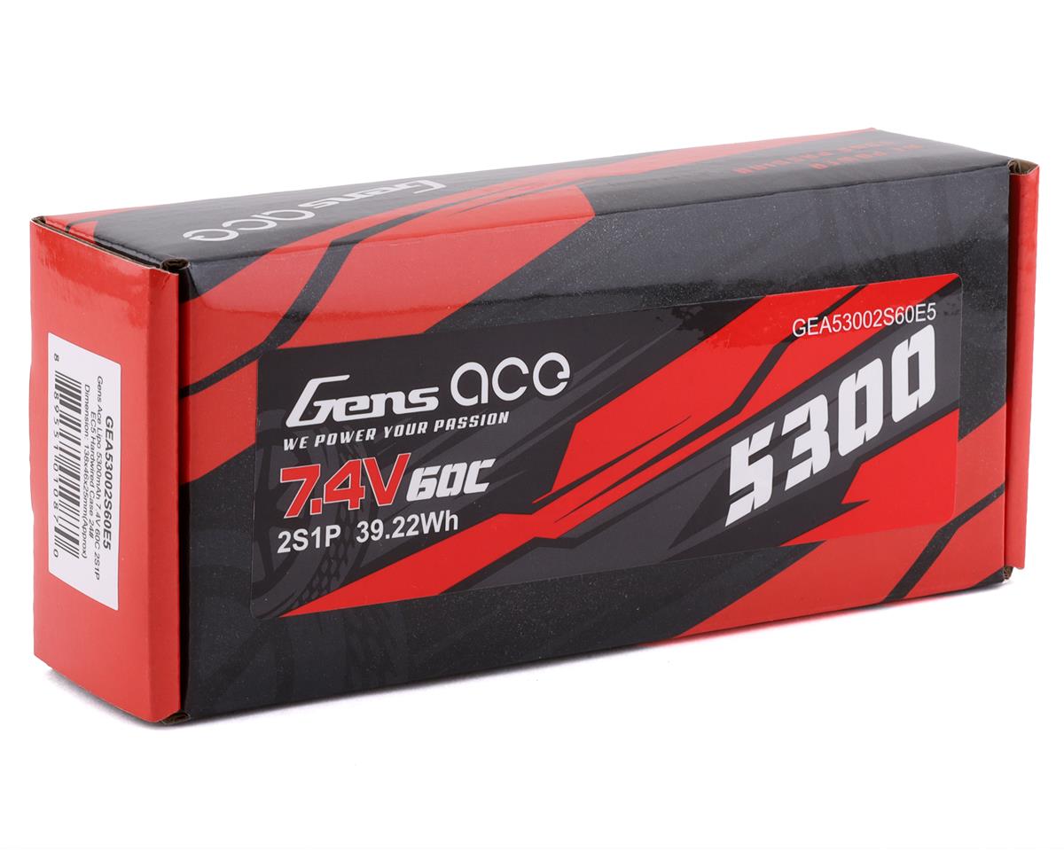 Gens Ace 2s LiPo Battery 60C W/EC5 Connector (7.4V/5300mAh ...