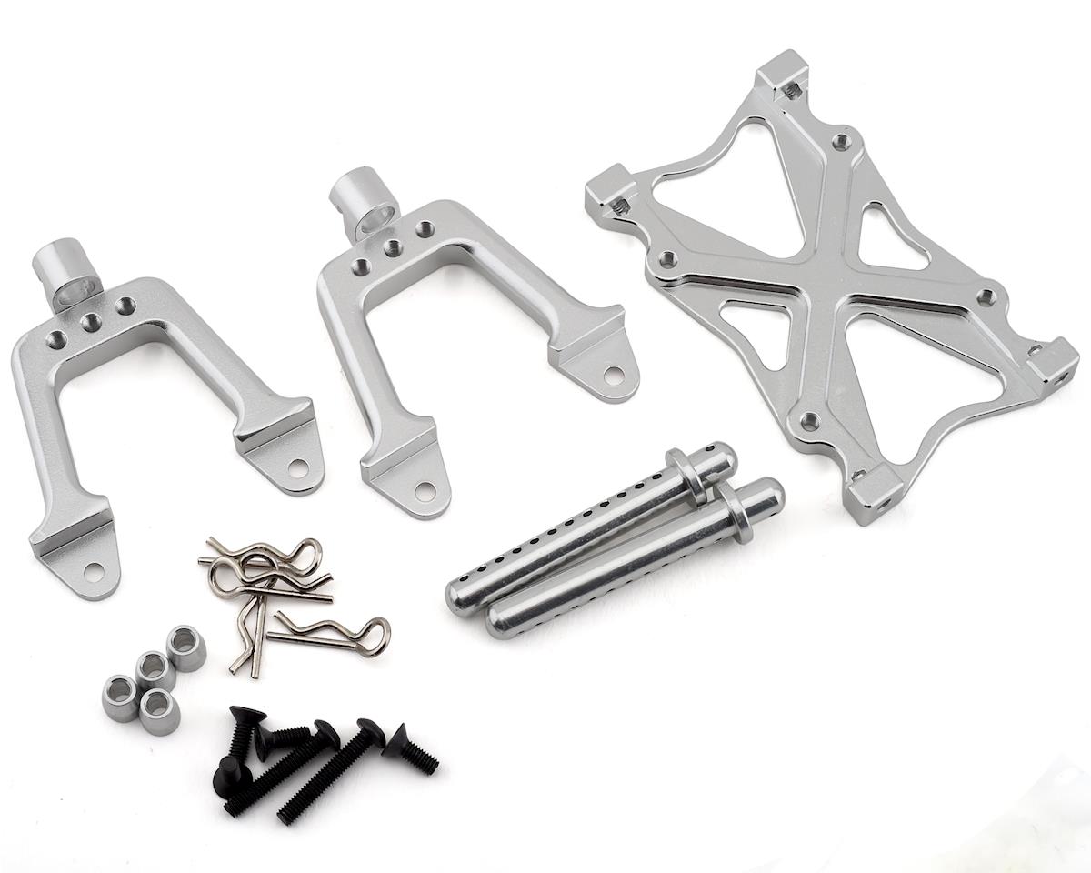 Team Integy Scx Rear Shock Mount Brace Set W Body Posts Silver