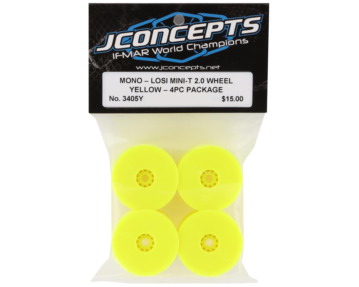 JConcepts Losi Mini-T 2.0 Mono Wheel Set (Yellow) (4) [JCO3405Y ...