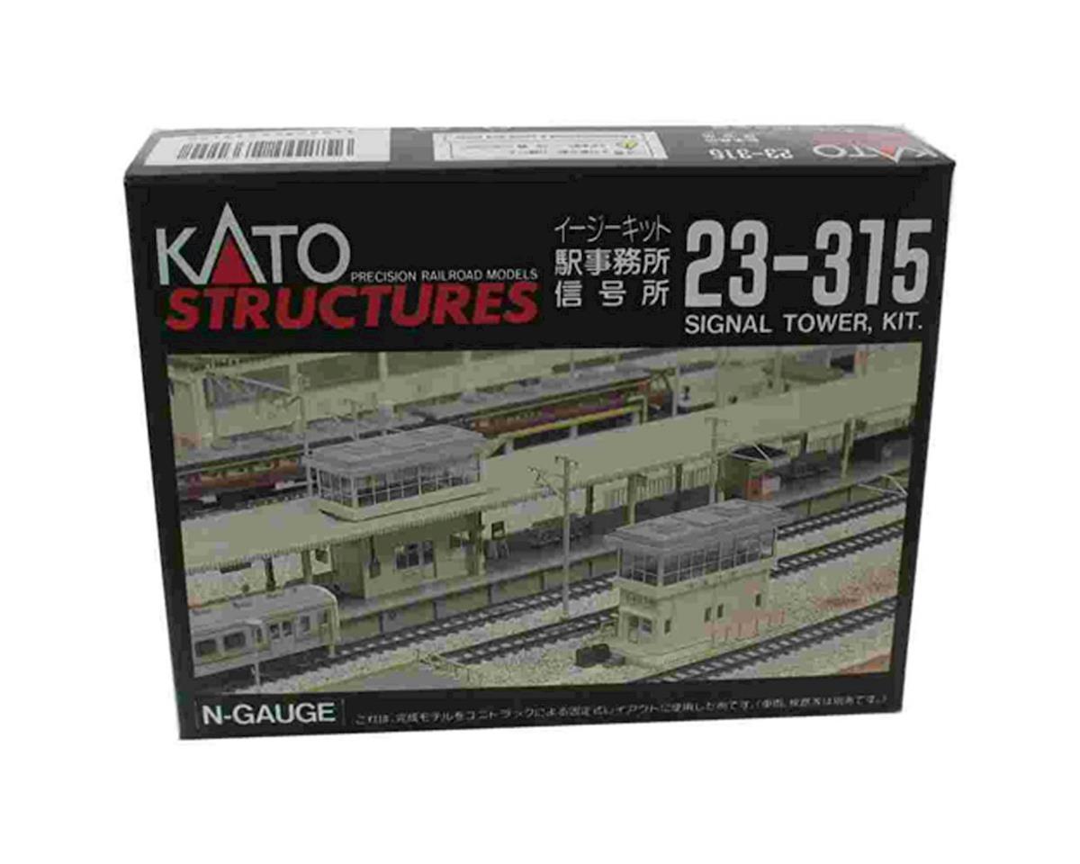 N scale Kato 23-315 Station & Signal Tower Set 