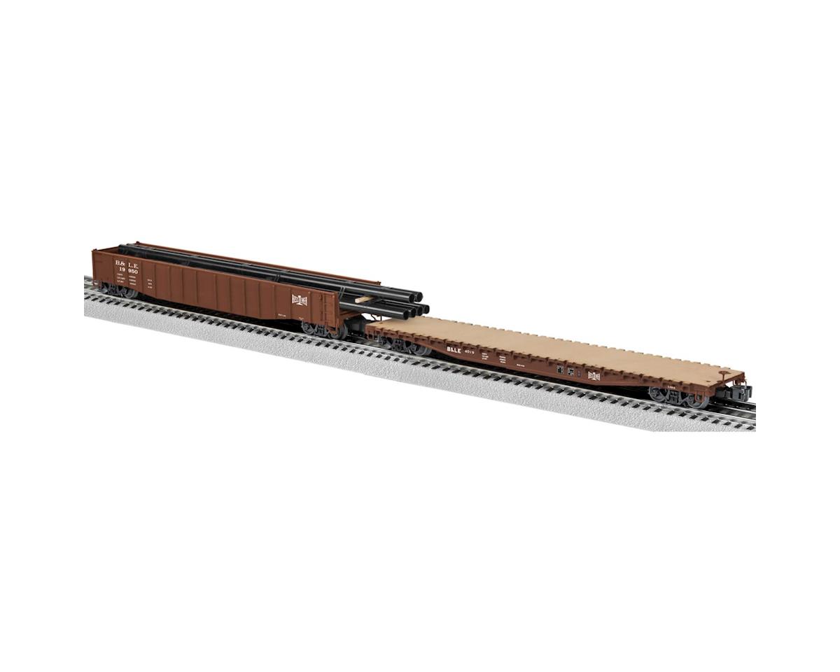 Lionel O PS-5 Gondola w/50' Flat, B&LE [LNL682664] - AMain Hobbies