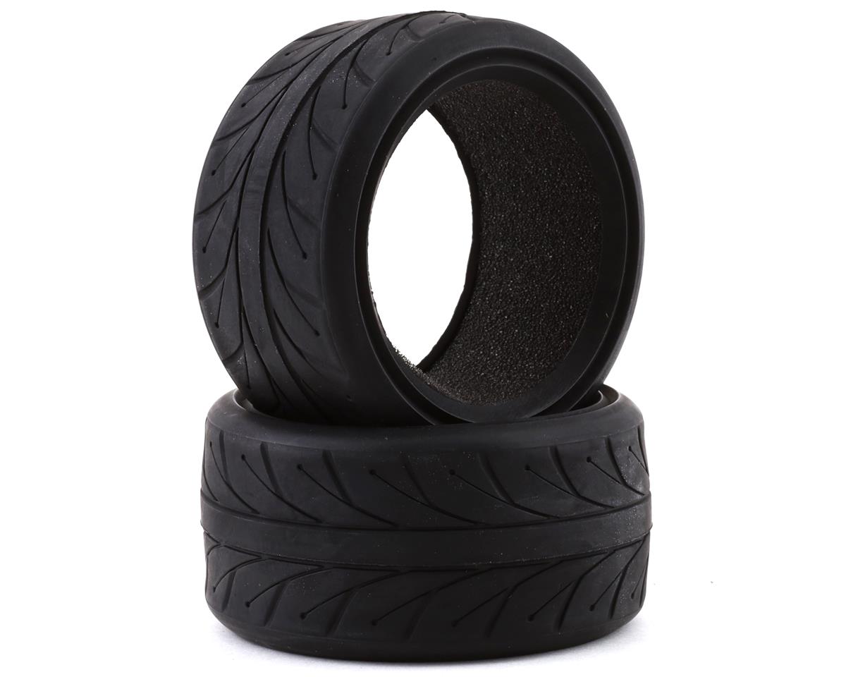 RC Rubber Racing Tires W/Sponge & Wheel 4P For HPI 1/10 Touring Car 907-8014 