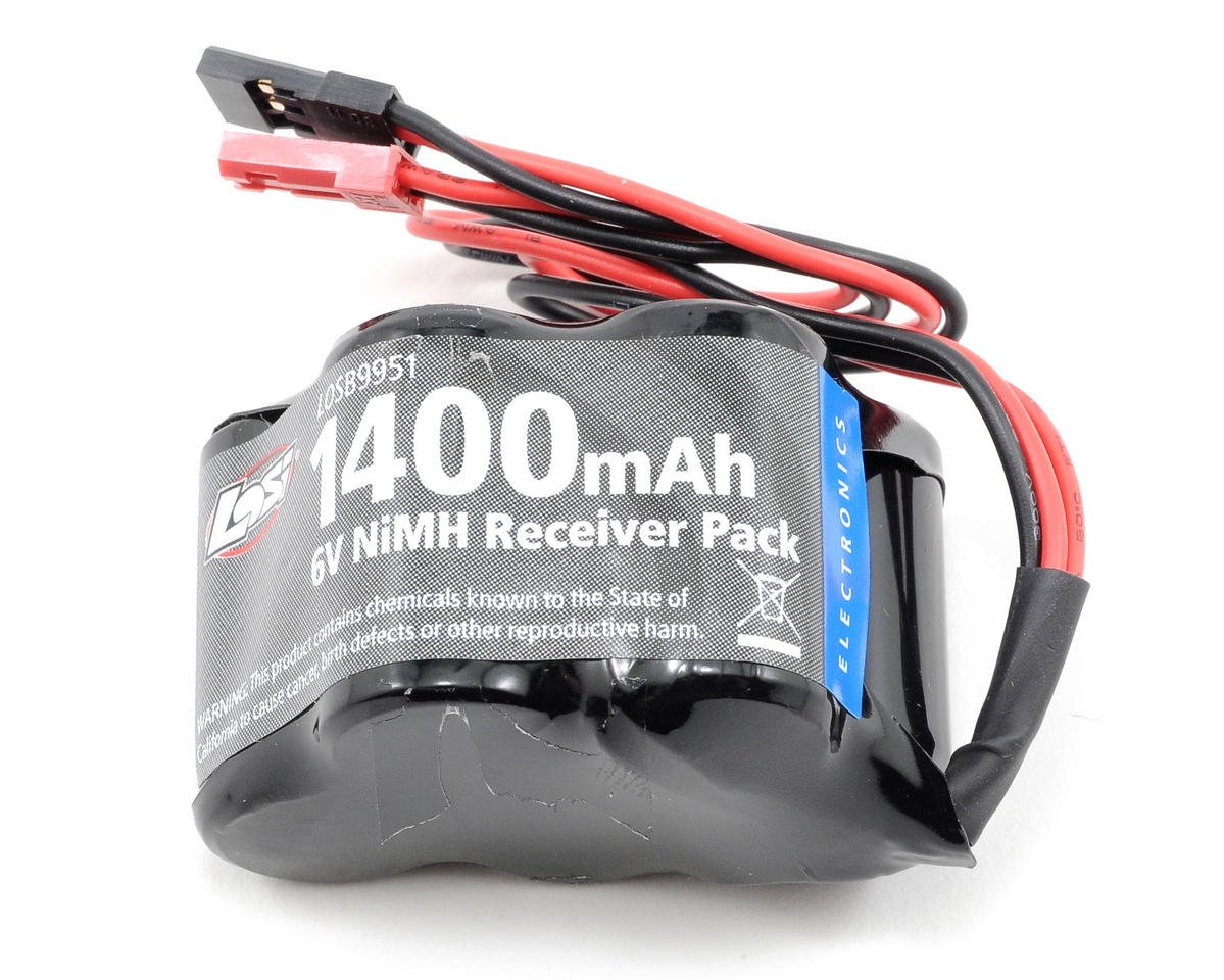 Losi Receiver Battery Pack Wbec 6v1400mah Losb9951 Amain Hobbies 7912