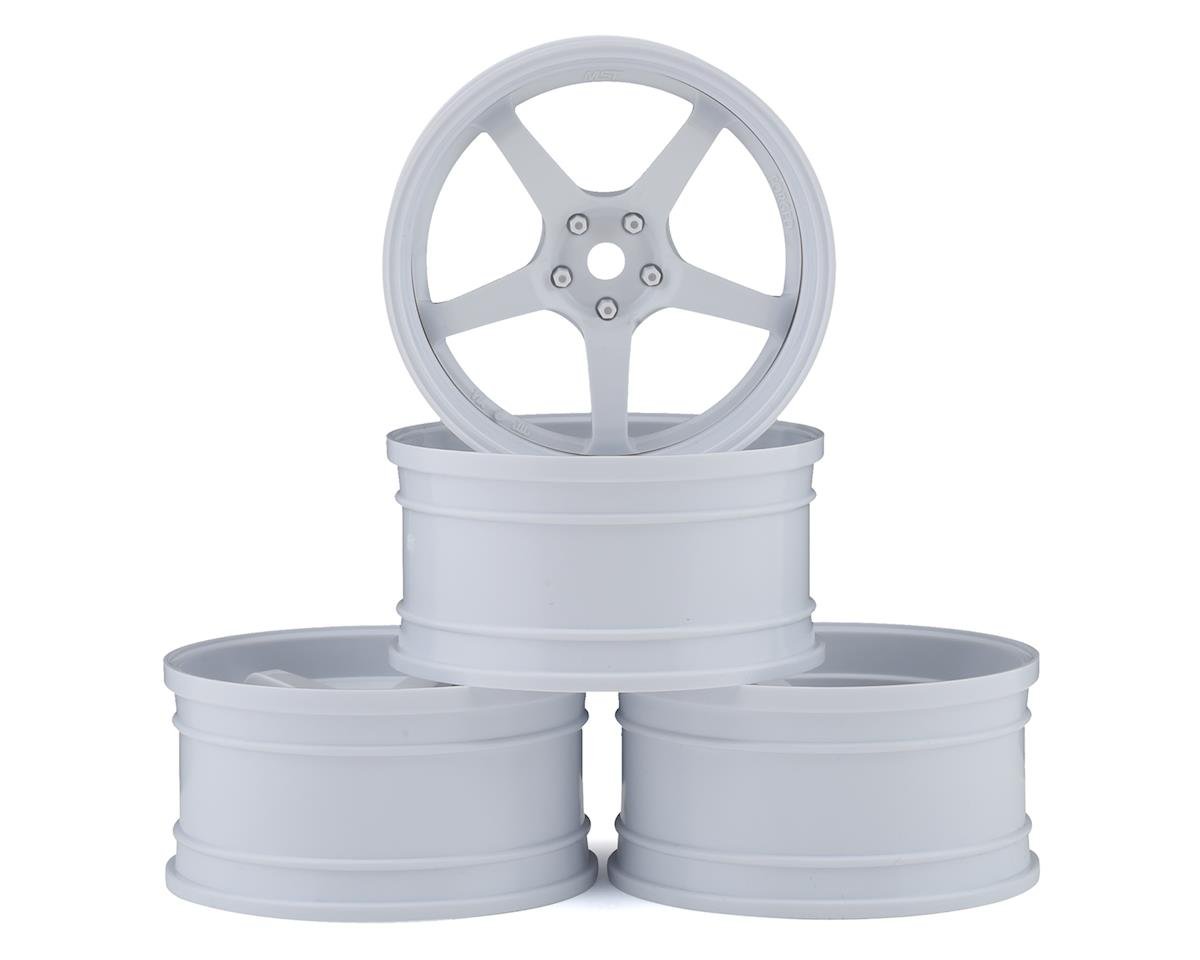 MST GT Wheel Set (White/White) (4) (Offset Changeable) MXS-832109W