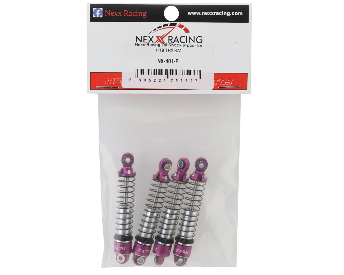 NEXX Racing 56mm Aluminum Threaded Oil-Filled Shocks (Purple) (4) [NX ...