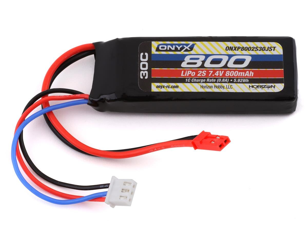 Onyx 2S LiPo 30C Battery (7.4V/800mAh) [ONXP8002S30JST] - AMain Hobbies