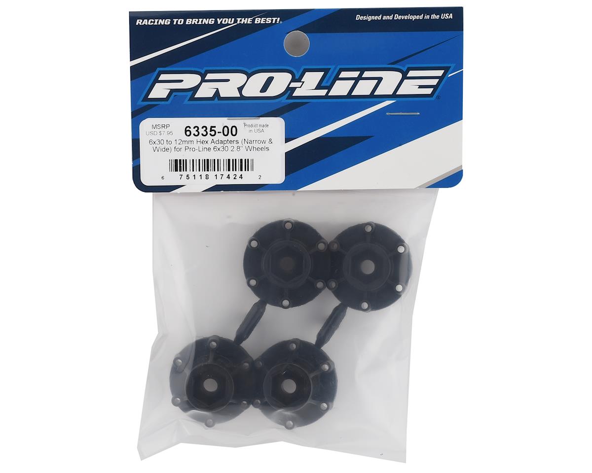 Pro-Line 6x30 to 12mm Hex Adapters (Narrow & Wide) (4) [PRO6335-00 ...