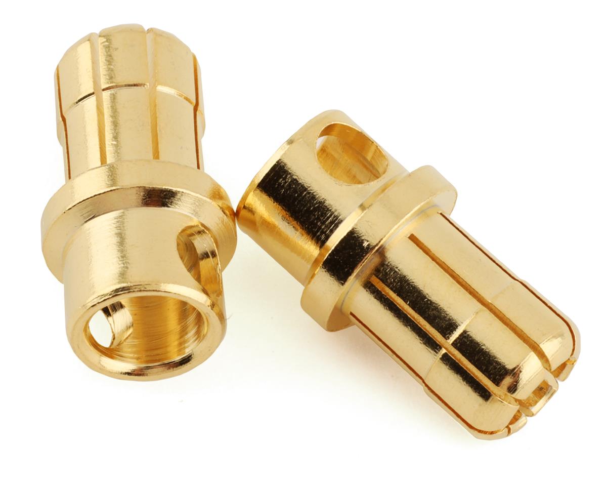 ProTek RC 8.0mm Super Bullet Solid Gold Connectors (2 Male)
