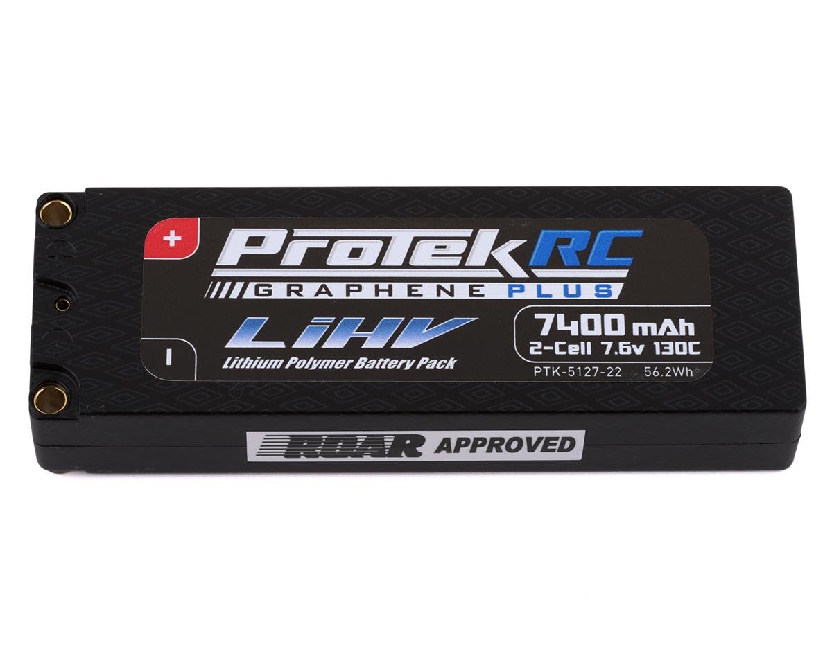 ProTek RC 2S 130C Low IR Si-Graphene HV LiPo Battery (7.6V/7400mAh) w/5mm Connectors (ROAR Approved) PTK-5127-22