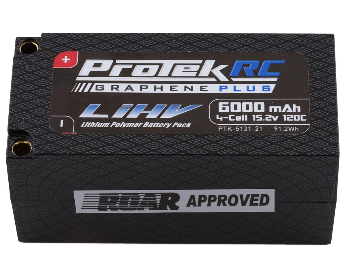 ProTek RC 4S Shorty 120C Low IR Silicon Graphene HV LiPo Battery 15.2V 6000mA with 5mm Connector Pending ROAR Approved PTK-5131-21